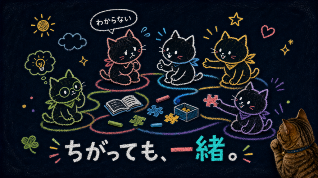 一人一人を大切にするから、みんなで学べる。
違いがあるまま、一緒にいられる。